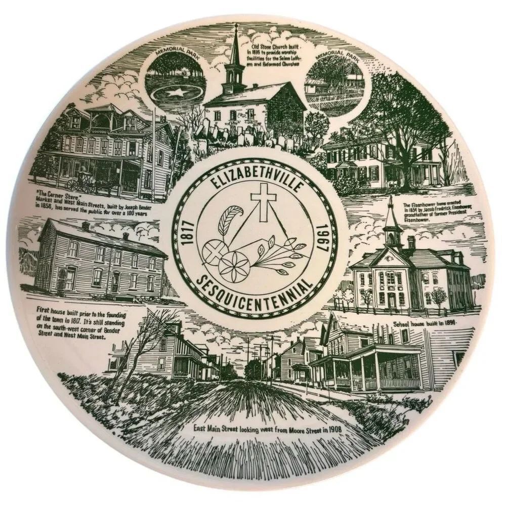 Elizabethville Sesquicentennial 1817-1967 10” Collectors Plate